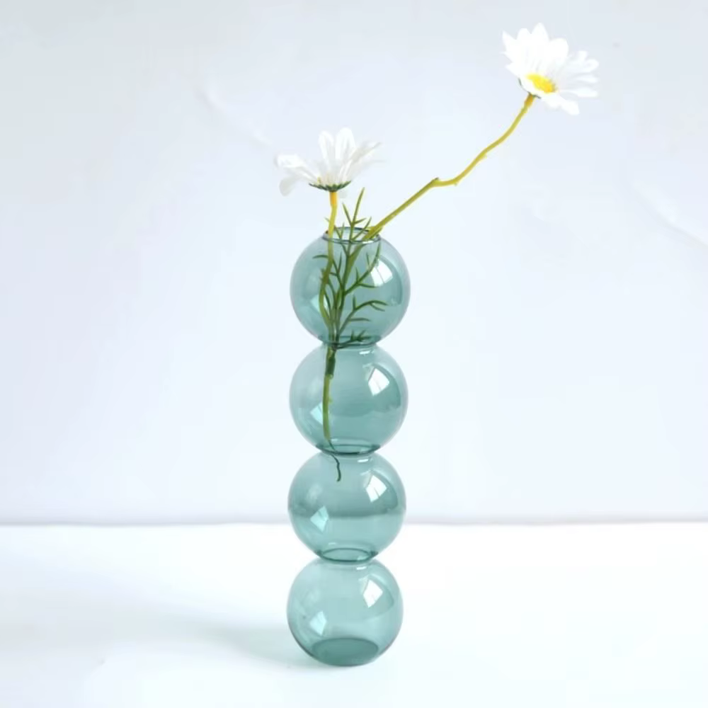 Vase à fleurs hydroponique en verre pour salle à manger