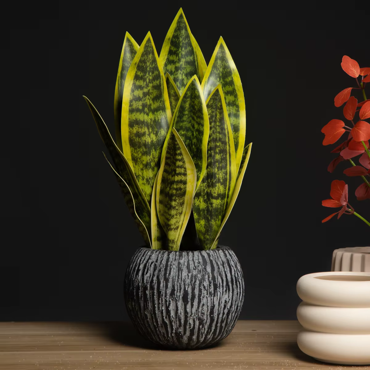 32/37cm plantes succulentes artificielles fausse Sansevieria intérieur fourrure de tigre tropicale