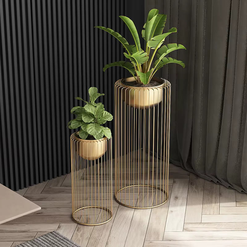 Support de plantes en fer nordique