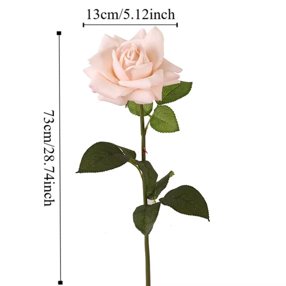 Rose artificielle réaliste au toucher naturel