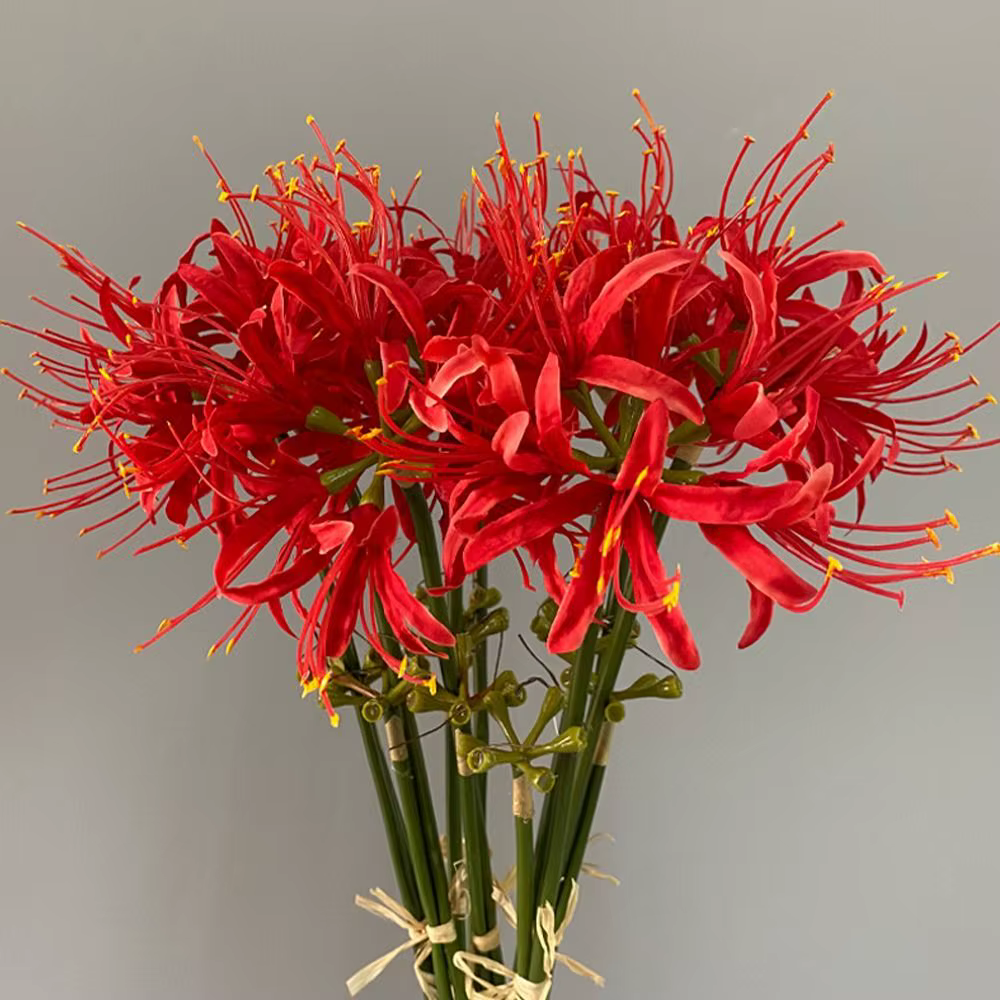 Branche de fleur Higanbana artificielle 60cm