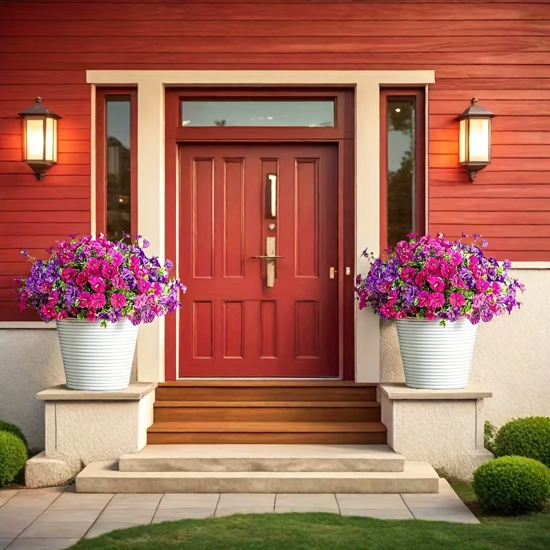 8 pièces de fleurs artificielles avec protection UV - adaptées aux décorations intérieures et extérieures