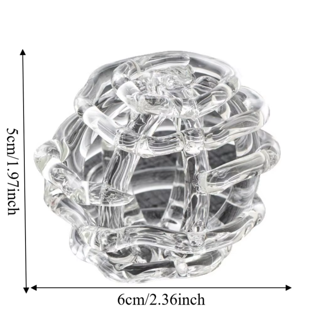 Vase en verre transparent