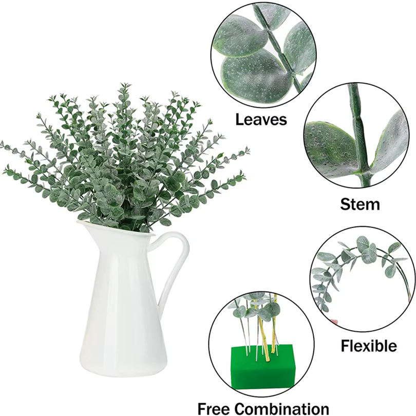 Plante artificielle bon marché Eucalyptu laisser offre spéciale pour noël maison mariage jardin décoration couronnes murales bricolage boîte-cadeau Scrapbook