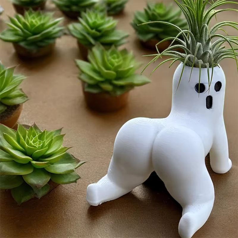 Pots de plantes, cadeau de farces amusant, jardinière fantôme de gros butin, présentoir de plantes à Air, décoration de jardinière