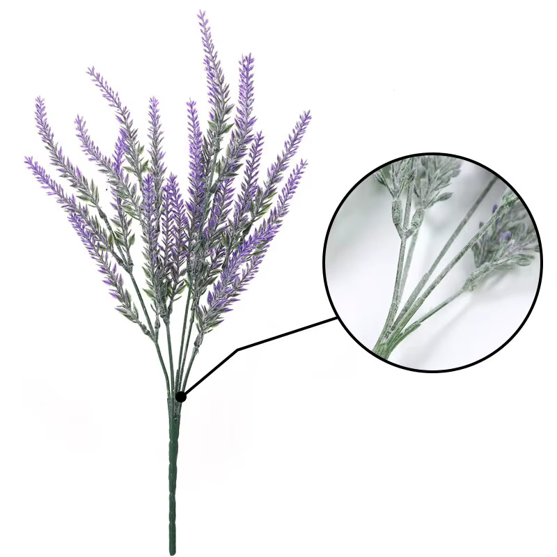 Fleurs artificielles flocées