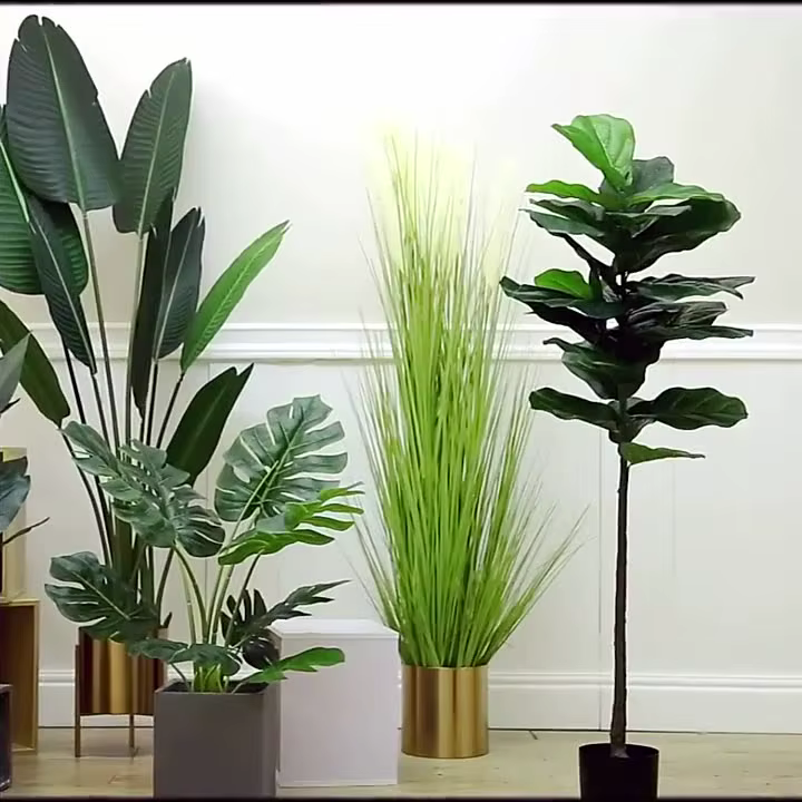 Simulation palmier plante artificielle Ficus Lyrata Dypsis Lutescens banane