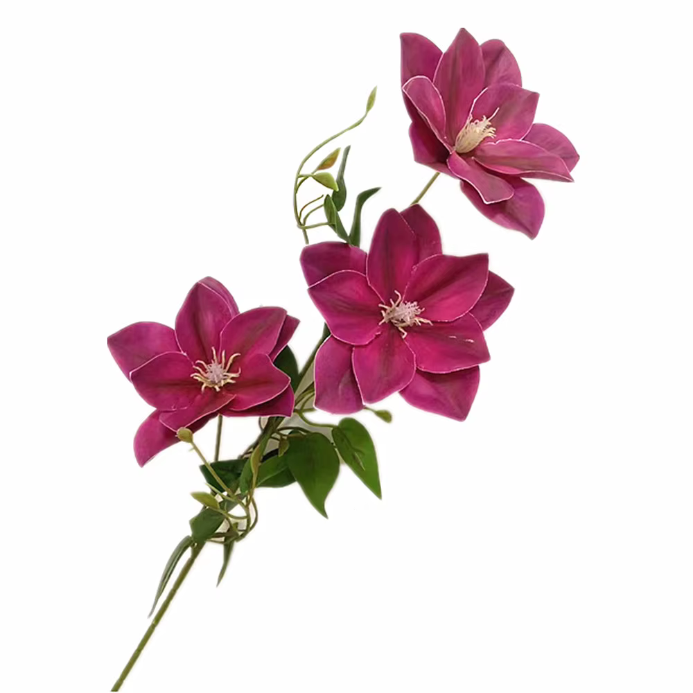 Une branche de fleur de clématites artificielle
