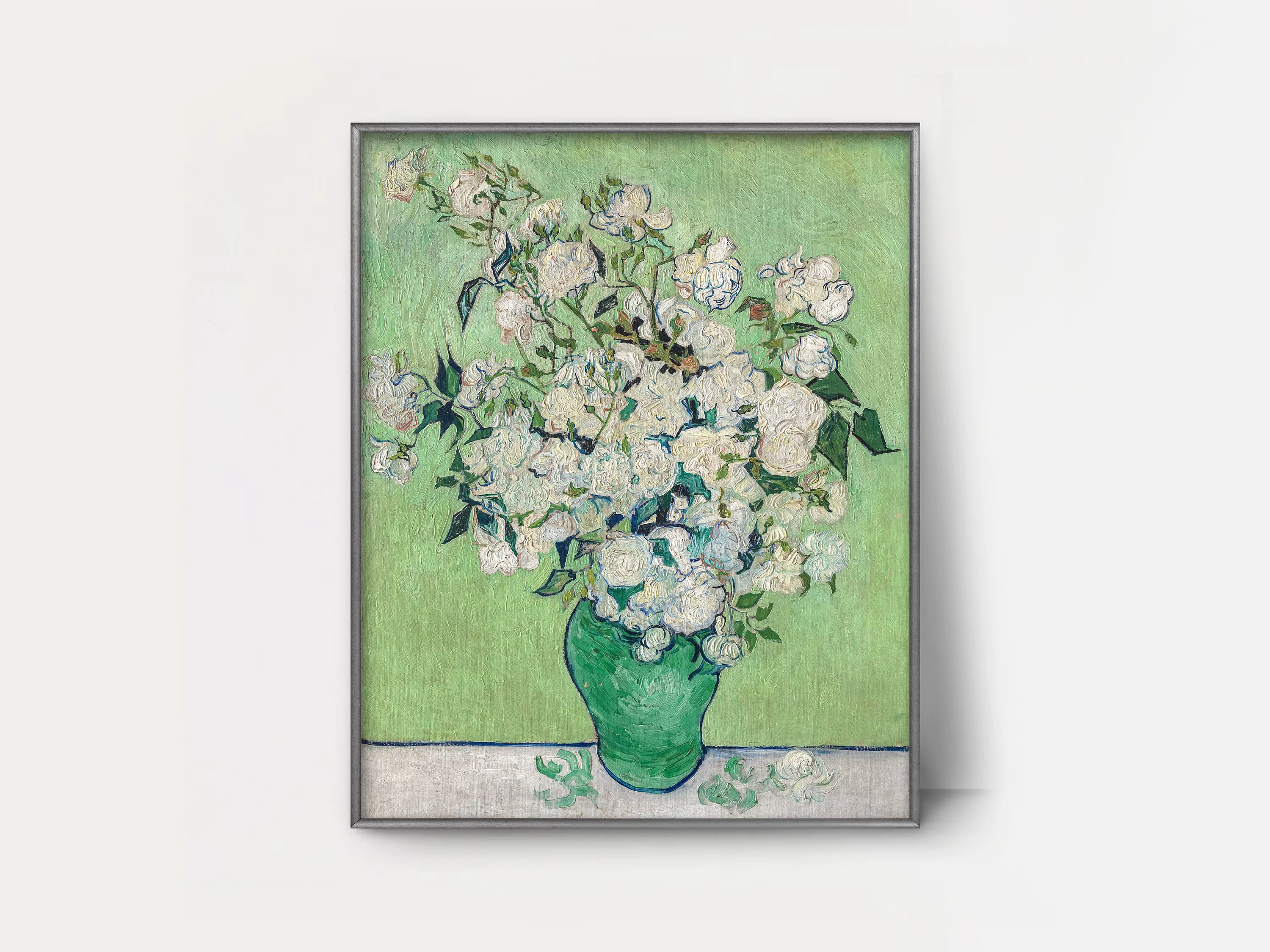 Vase en cristal de Roses roses