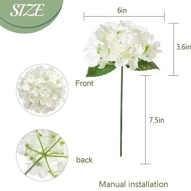 Fleurs d'hortensia artificielles