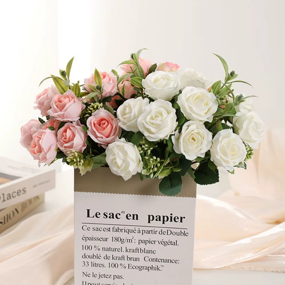 10 Têtes de fleurs artificielles réalistes