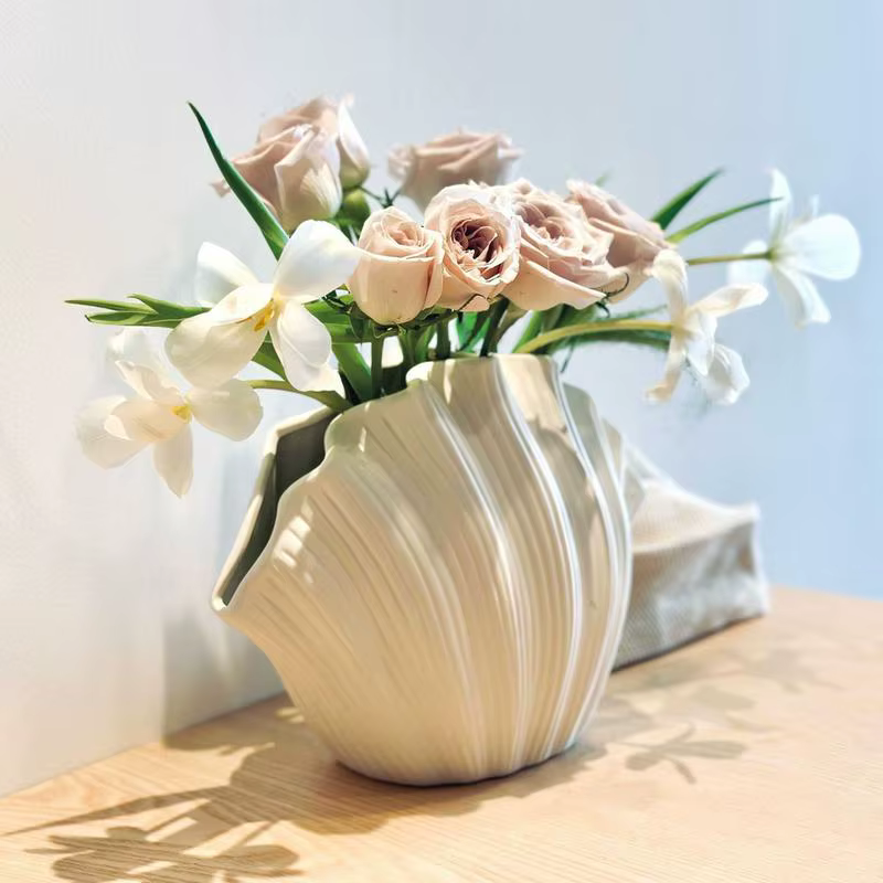 Vase en résine organique à coquille Simple