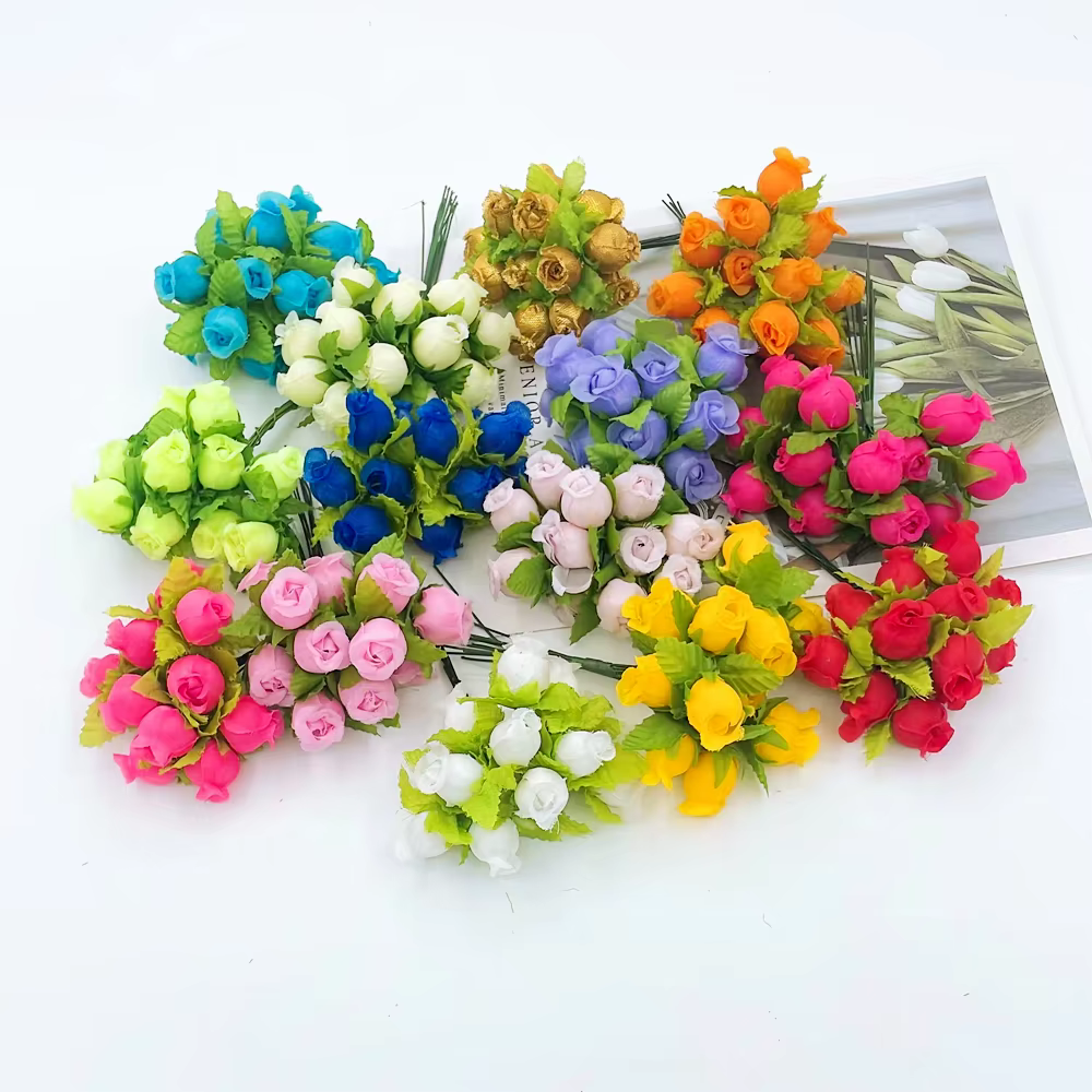 Mini Bouquet de Fleurs Artificielles InjRose