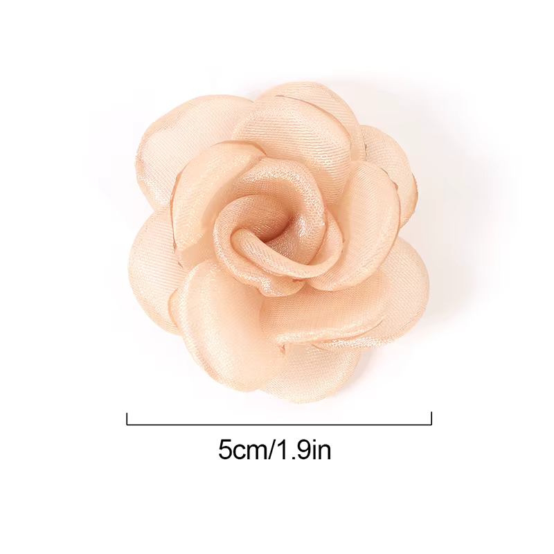 Rose camélia blanche en mousseline de soie