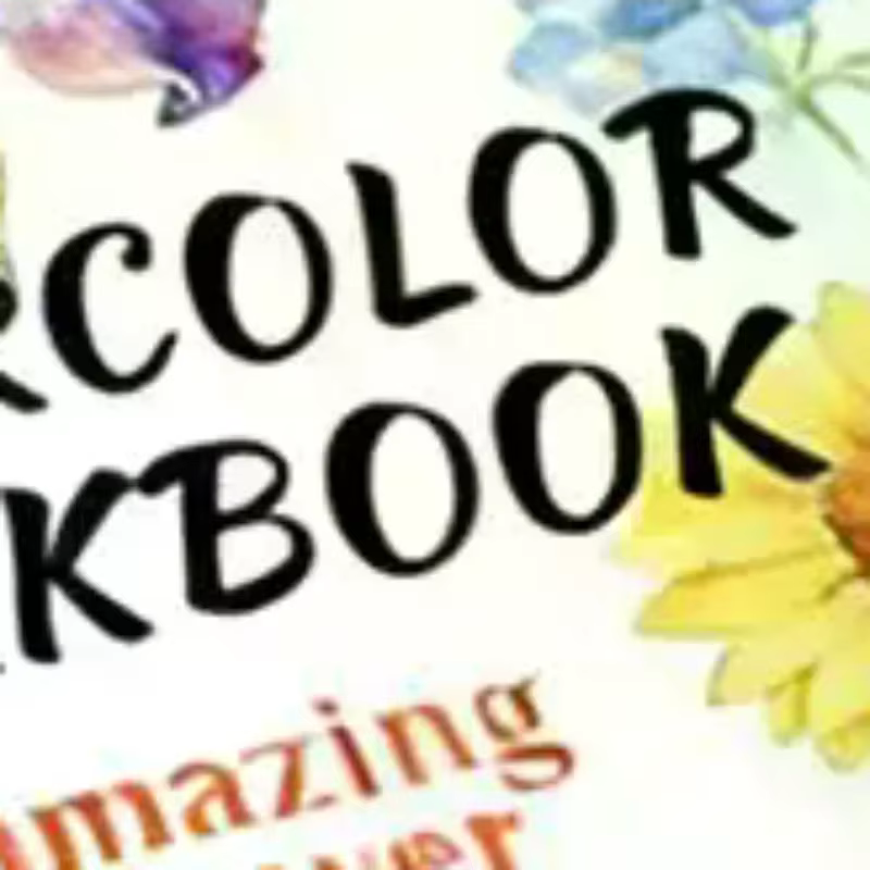 Cahier d'exercices de fleurs en aquarelle à spirale, papier épais, guides faciles pour les débutants, pratique artistique quotidienne