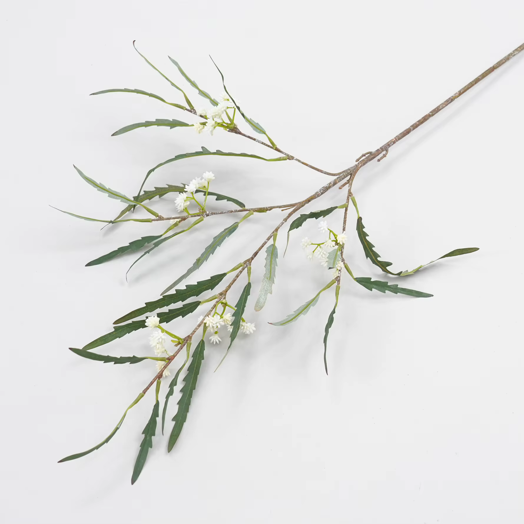 H1998 Branche de fleur artificielle verte de 75 cm pour arrangement floral de mariage
