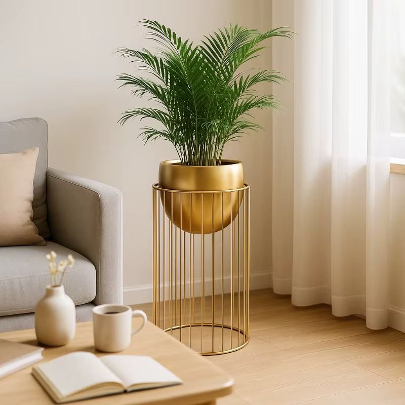 Support de plantes en fer nordique