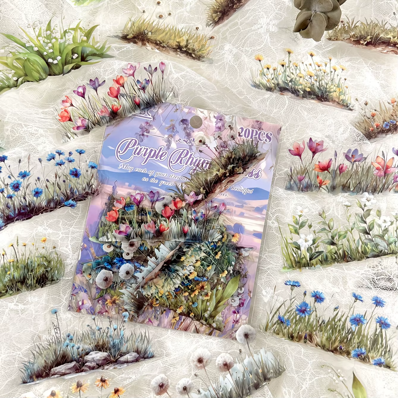 Autocollants de grappes de plantes et de fleurs