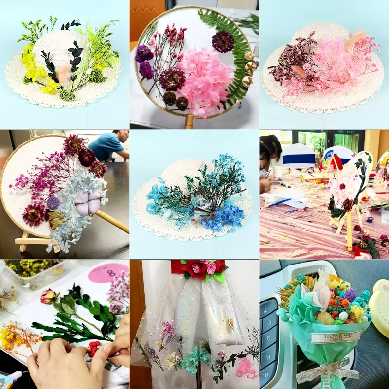 Boîte de fleurs séchées
