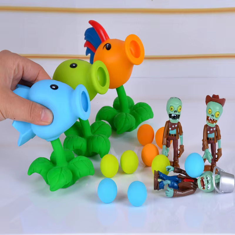 Plantes chaudes vs Zombies paysan PVC Action anime Figure modèle pvz jouet cadeaux jouets pour enfants plantes de lancement de haute qualité
