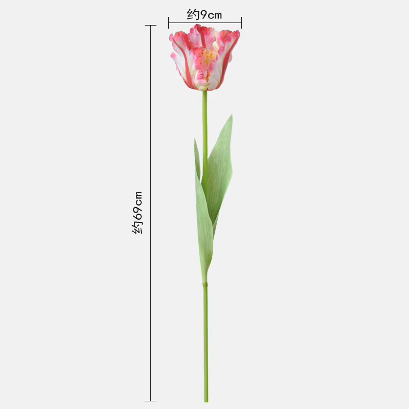 Branche de tulipe perroquet 3D de luxe