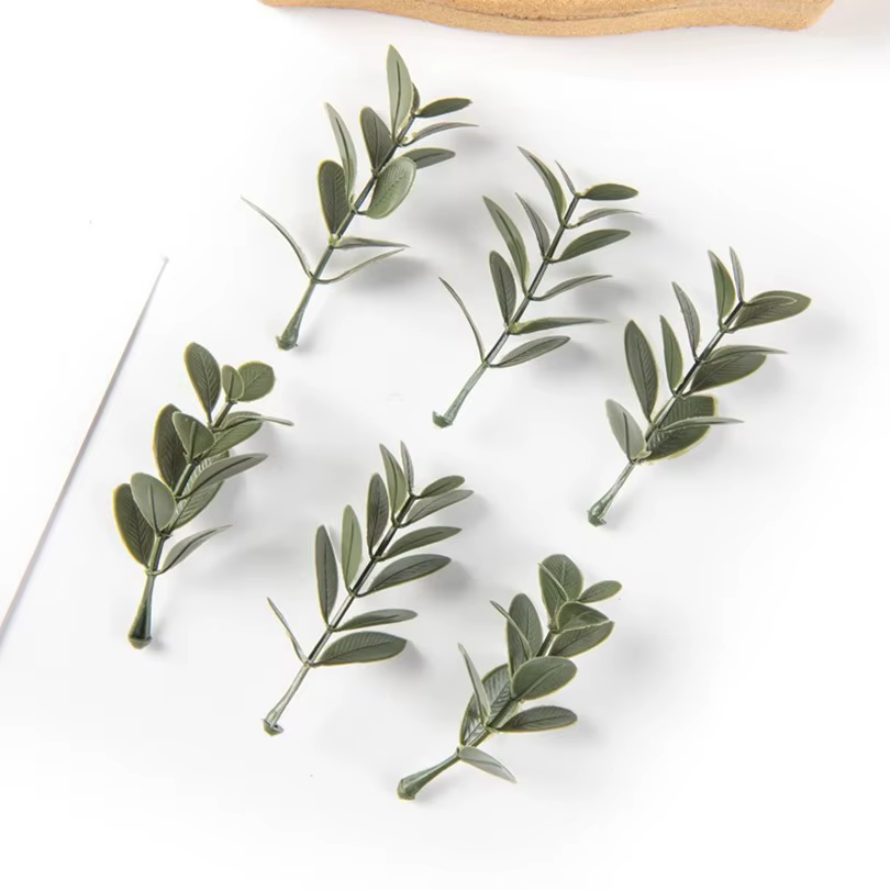 Feuilles de plantes artificielles pour décoration murale