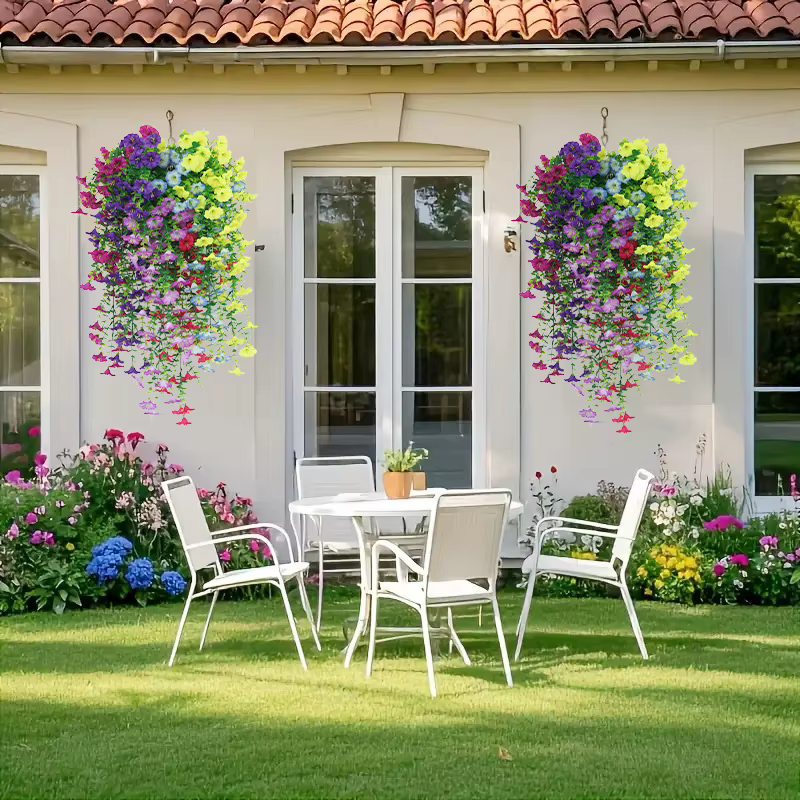 Fleur artificielle nouvelles fleurs et plantes suspendues artificielles décoration de pâques 2025 résistant aux UV