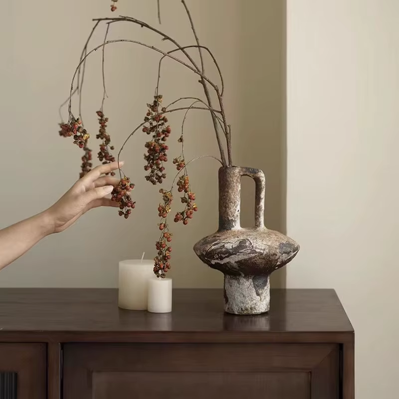Vase en céramique grossière