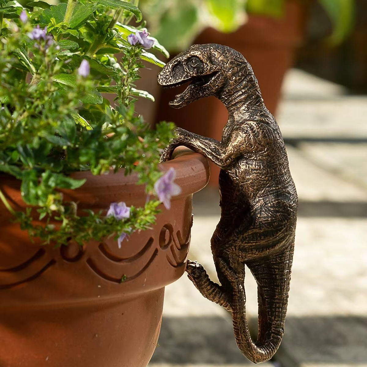 1pc petites décorations de dinosaure Pot de fleur bonsaï