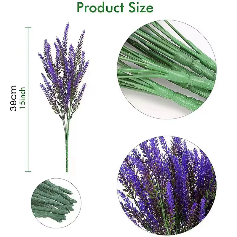 Fleurs artificielles en plastique de lavande provençale