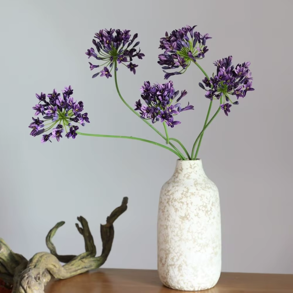 Branche de fleurs artificielles de luxe Agapanthus