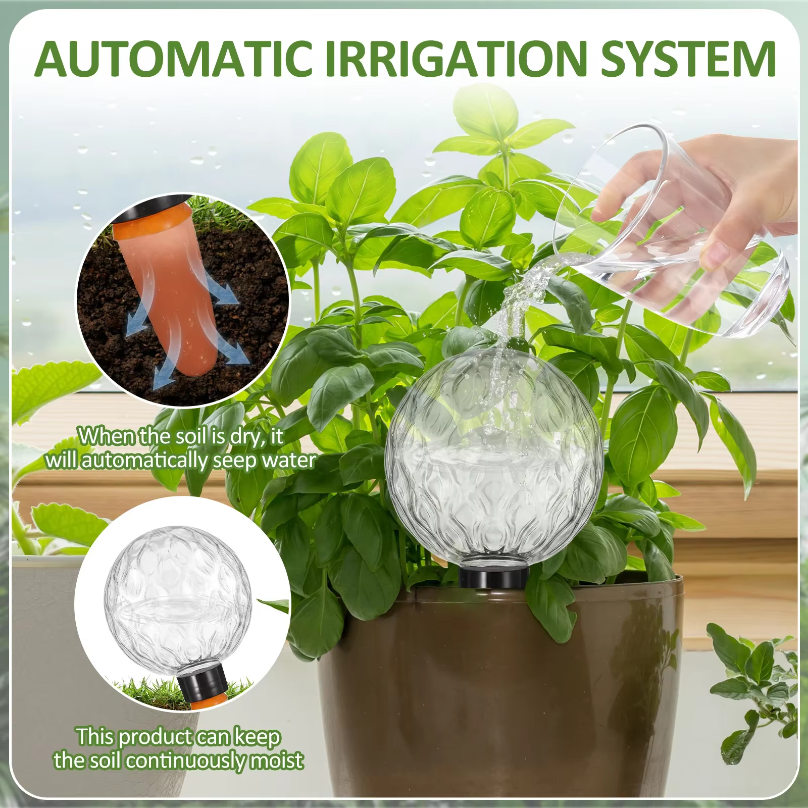 4 globes d'arrosage automatiques 500 ml