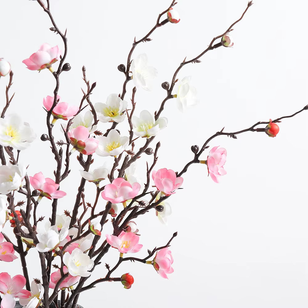 Bouquet de fleurs artificielles en fleurs de pêcher