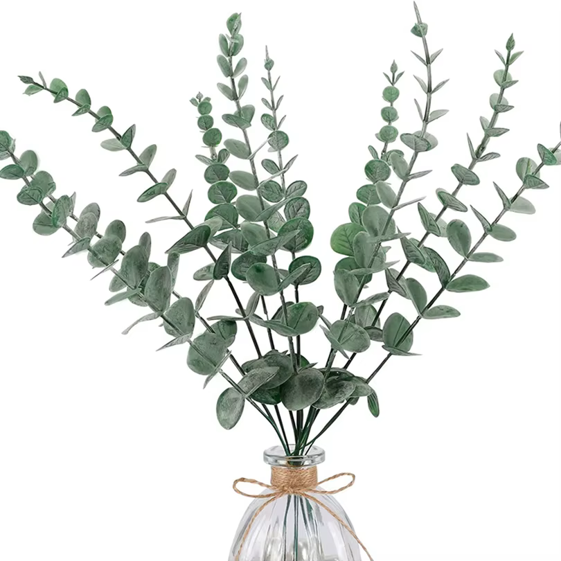 Plante artificielle bon marché Eucalyptu laisser offre spéciale pour noël maison mariage jardin décoration couronnes murales bricolage boîte-cadeau Scrapbook