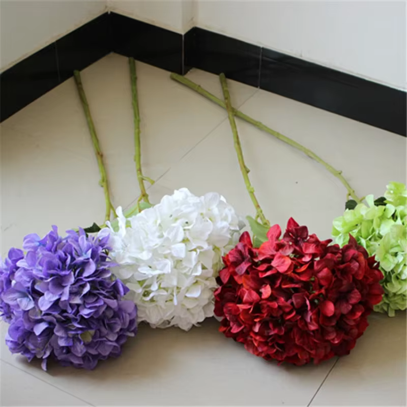 Grand Hortensia Artificiel Simple de 110cm
