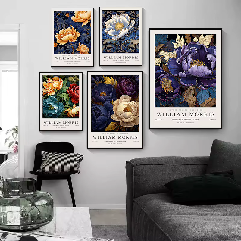 William Morris Animal papillon plante Art fleur colorée abstraite œuvre affiche toile peintures mur Art photos décor à la maison
