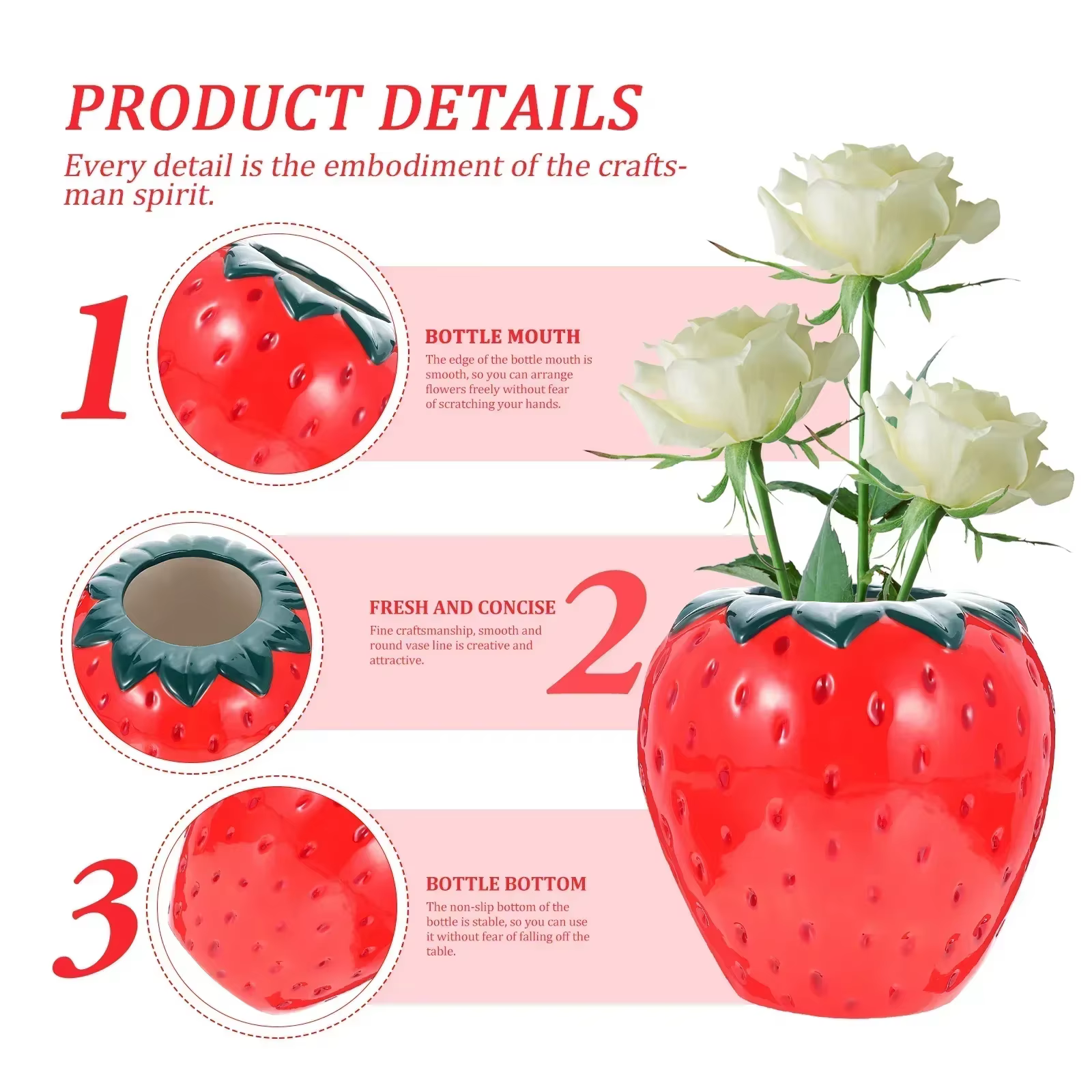 Harvey-Vase créatif en céramique pour fleurs