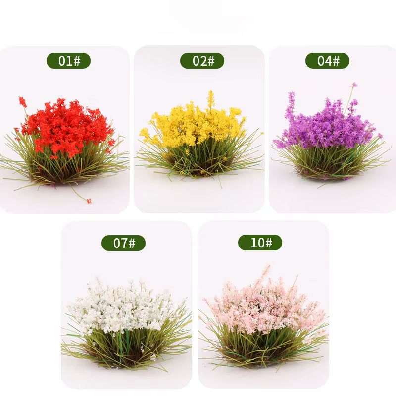 7 pièces/boîte 12mm Kits de modèles de grappes florales pour décor de jardin paysager