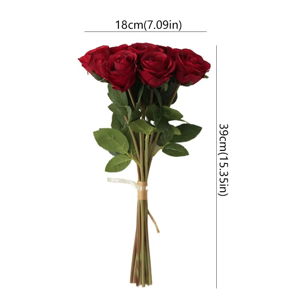 8 têtes de roses artificielles