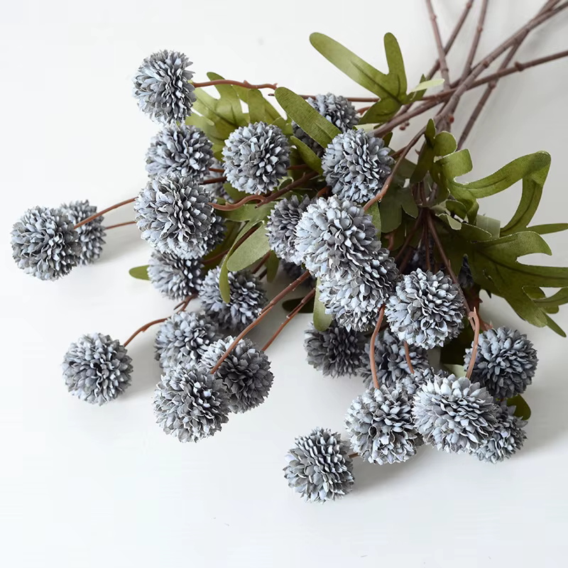 5 têtes de fleurs artificielles pissenlit