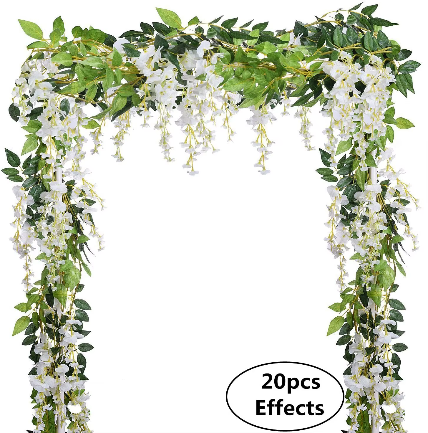 Guirlande de vigne artificielle de glycine de 2M