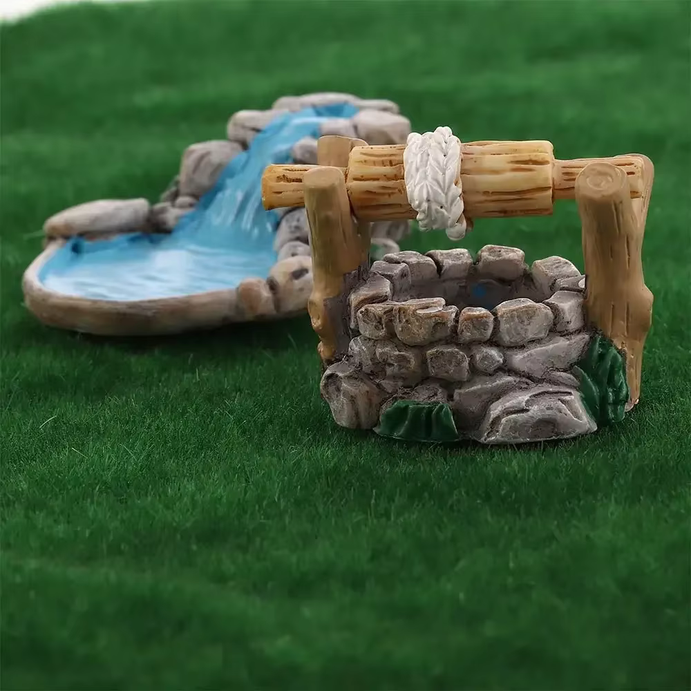 1pc bricolage Miniature fée jardin pelouse ornement Pot artisanat montagne maison de poupée décor