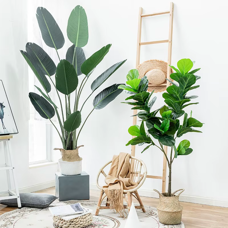 Simulation palmier plante artificielle Ficus Lyrata Dypsis Lutescens banane