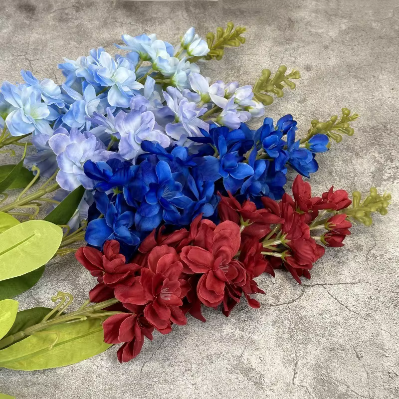 Branche de fleurs artificielles en jacinthe de verre