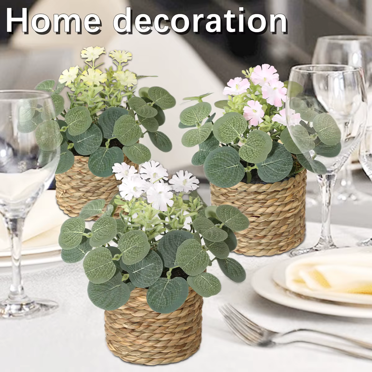 XIYA FLOWER Plantes artificielles vertes