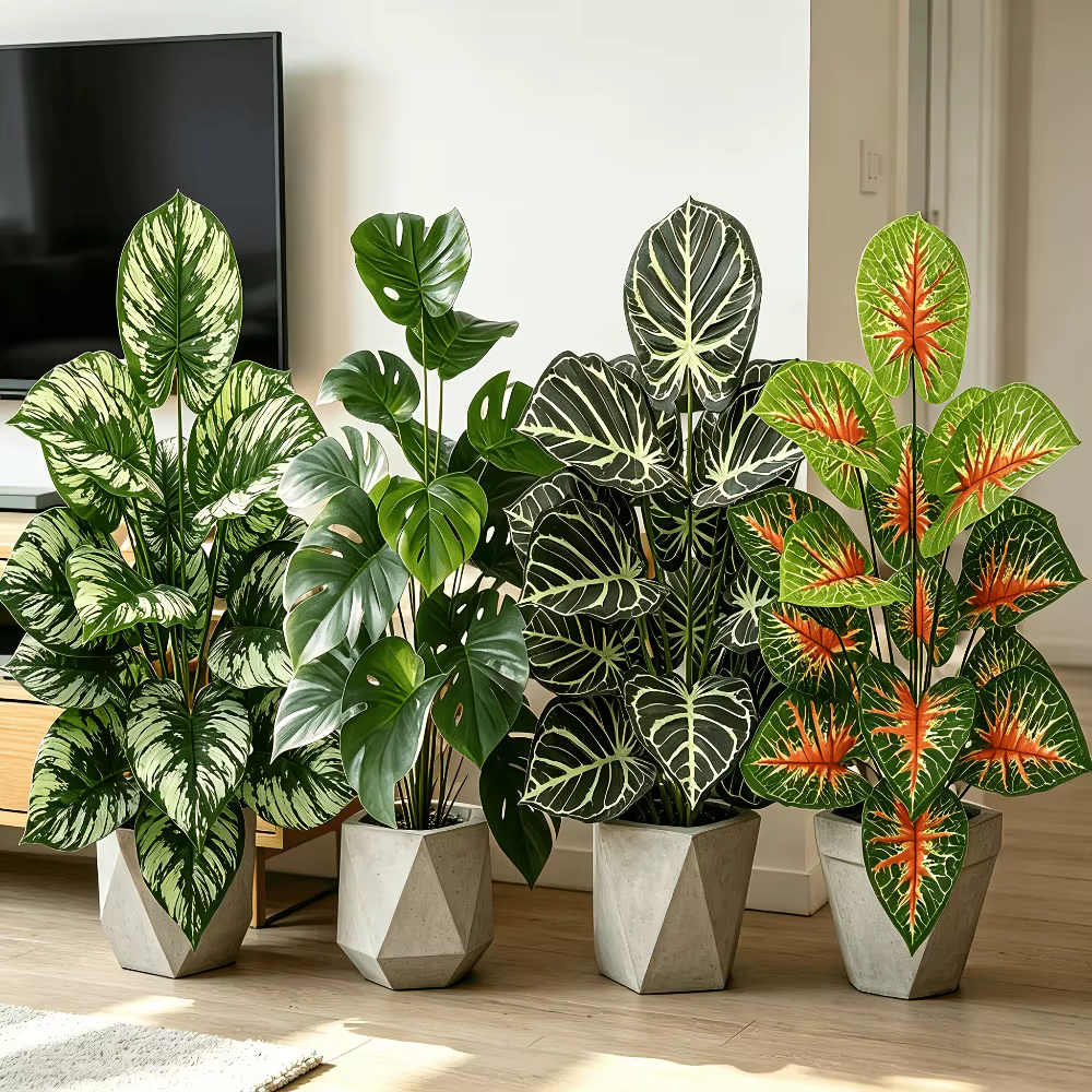 Ensemble de 4 plantes artificielles