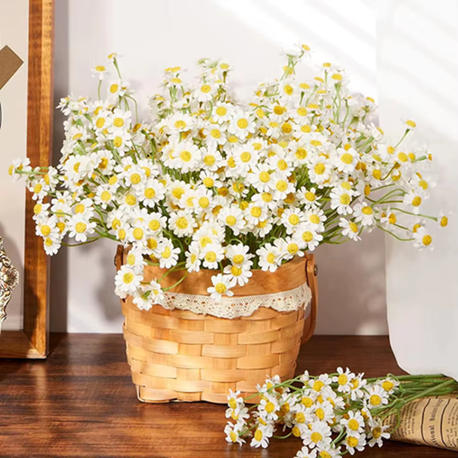 Fleurs artificielles chrysanthèmes mariage maison salon décoration de table jardin extérieur couronnes de mariée bouquets belles œuvres d'art