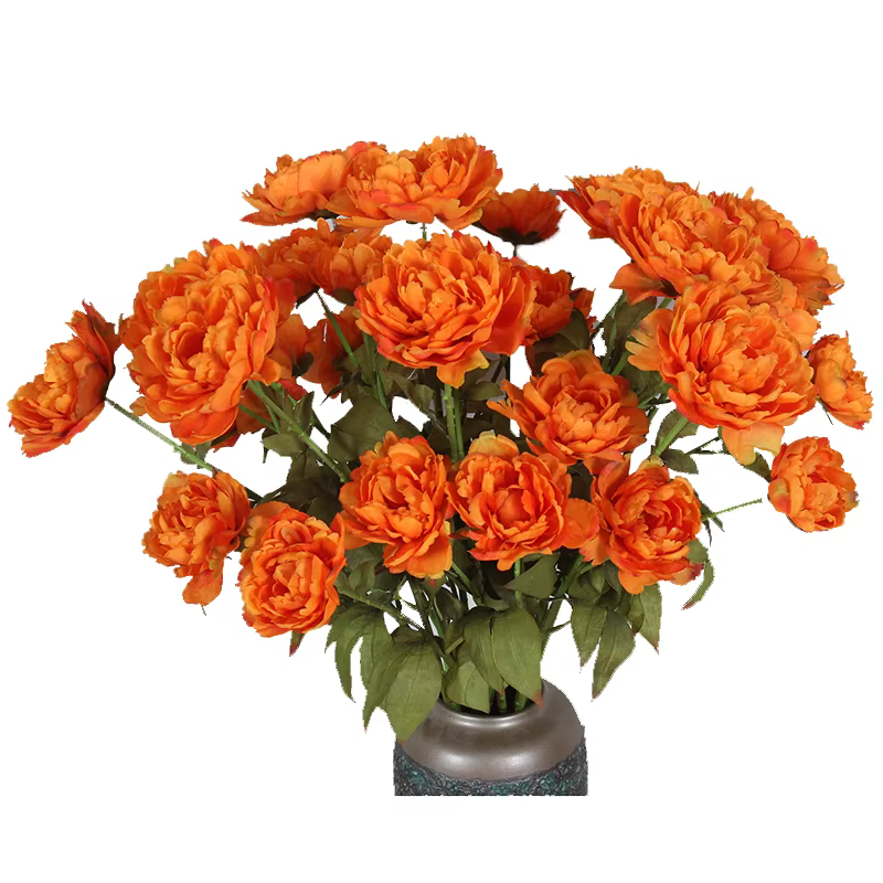Matériel de fleurs de simulation de série orange