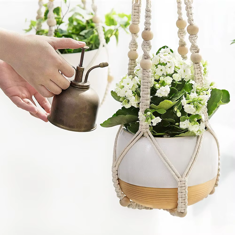 Cintre pour plantes en macramé bohème