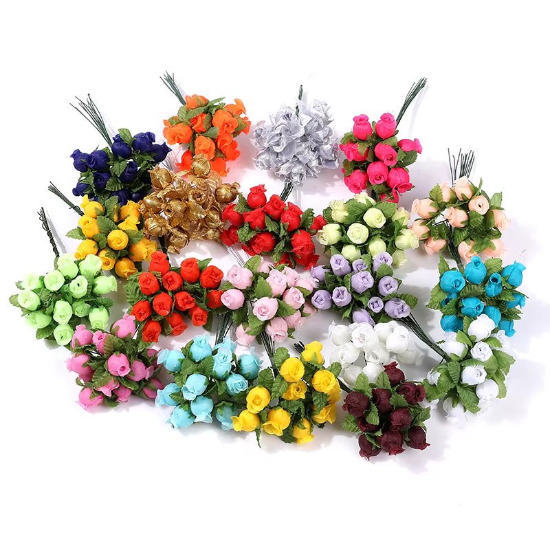 Mini Bouquet de Fleurs Artificielles InjRose